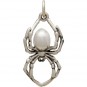 Sterling Silver Realistic Spider Charm 24x12mm