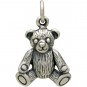 Sterling Silver 3D Teddy Bear Charm 19x12mm