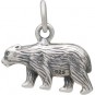  Sterling Silver Bear Charm - Animal Charm - 3D 14x14mm