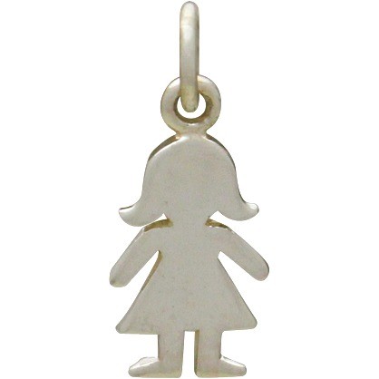 Silver Girl Charm - Family Charms 18x7mm DISCONTINUED