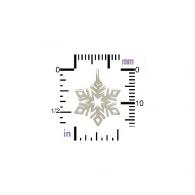 Sterling Silver Small Snowflake Charm 19x14mm