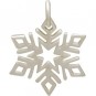 Sterling Silver Small Snowflake Charm 19x14mm