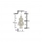 Sterling Silver Robot Charm 22x9mm