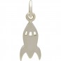 Sterling Silver Rocket Ship Charm - Flat 19x6mm