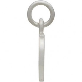 Sterling Silver Alien Charm - Flat 14x6mm