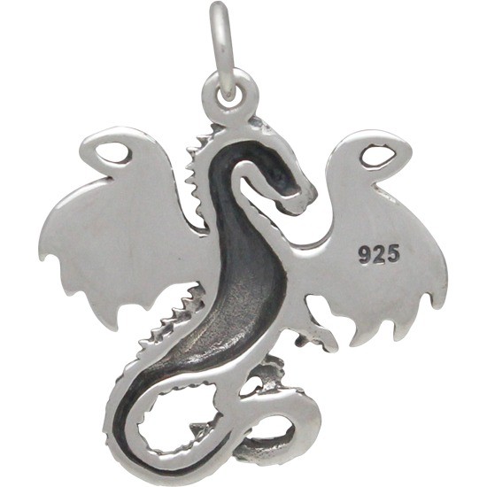 GNOCE Sterling Silver White Little Dragon Charm - Dragon Shop
