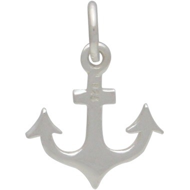 Sterling Silver Anchor Charm - Flat 17x12mm