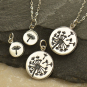  Sterling Silver Dandelion Charm - Set