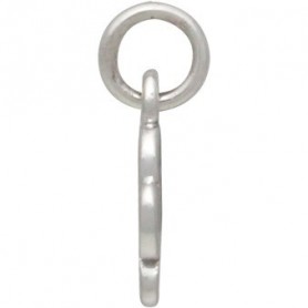 Sterling Silver Paw Print Charm - Pet Charm - Flat 13x9mm