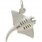 Sterling Silver Sting Ray Charm 18x15mm