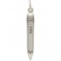 Sterling Silver No 2 Pencil Charm - Hobby Charms 30x3mm