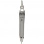 Sterling Silver No 2 Pencil Charm - Hobby Charms 30x3mm