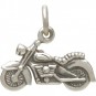 Sterling Silver Motorcycle Charm - Hobby Charms 13x15mm