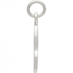 Sterling Silver Hamsa Hand with Etched Evil Eye 19x11mm