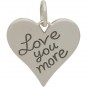 Sterling Silver Word Charm - Love You More 15x13mm