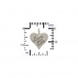 Sterling Silver Word Charm - Love You More 15x13mm