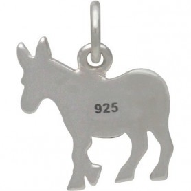 Sterling Silver Democratic Donkey Charm 15x12mm