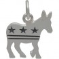 Sterling Silver Democratic Donkey Charm 15x12mm