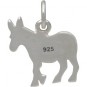 Sterling Silver Democratic Donkey Charm 15x12mm