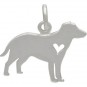 Sterling Silver Dog Charm - Labrador with Heart 15x17mm