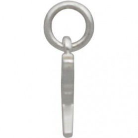 Sterling Silver Cat Charm with Heart Cutout 13x17mm