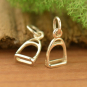 Sterling Silver Horseback Riding Stirrup Charm 13x6mm