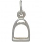 Sterling Silver Horseback Riding Stirrup Charm 13x6mm