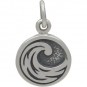 Sterling Silver Water Charm - Four Elements 16x10mm