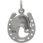 Sterling Silver Horse Charm in Horseshoe 19x12mm