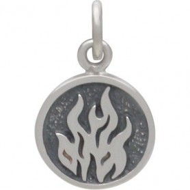 Sterling Silver Fire Charm - Four Elements 16x10mm