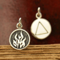 Sterling Silver Fire Charm - Four Elements 16x10mm