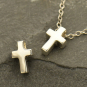 Sterling Silver Cross Bead 9x2mm