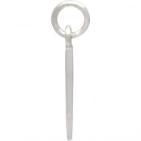 Sterling Silver Tiny Lightning Bolt Charm 19x3mm