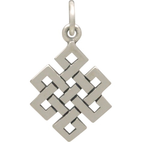 Sterling Silver Endless Knot Charm 20x12mm