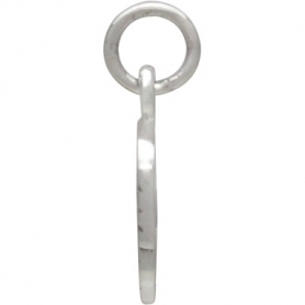 Sterling Silver Tiny Textured Feather Charm 16x4mm