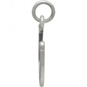  Sterling Silver Realistic Lucky Horseshoe Charm 19x12mm