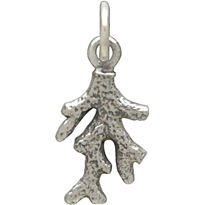Sterling Silver Tiny Coral Branch Charm 17x9mm