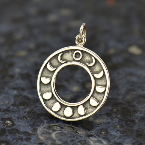 Sterling Silver Moon Phases Pendant