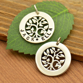 Silver Tree of Life Stamping Blank Pendant DISCONTINUED