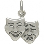 Sterling Silver Theater Mask Charm Comedy and Tragedy15x12mm