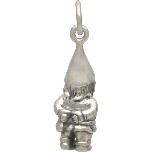 Sterling Silver Garden Gnome Charm 22x7mm