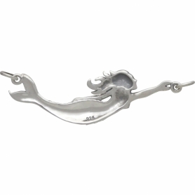 Sterling Silver Mermaid Pendant Festoon 16x42mm