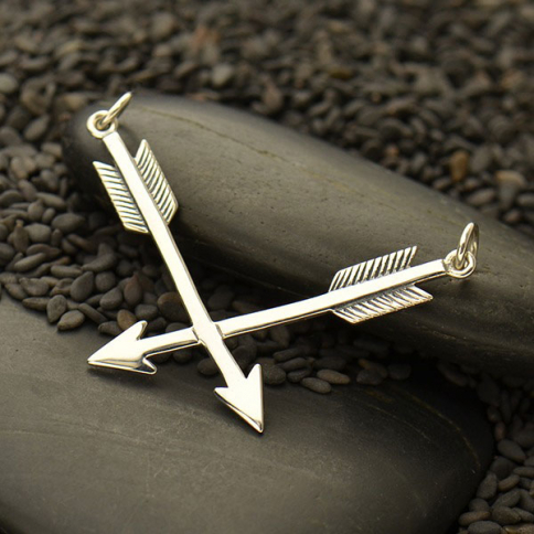 Silver Crossed Arrows Pendant Festoon