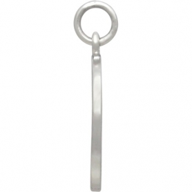 Sterling Silver Palm Tree on Island Beach Charm 21x15mm