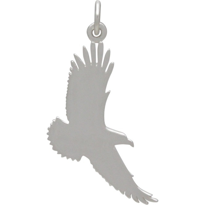 Sterling Silver Flying Eagle Charm 30x24mm