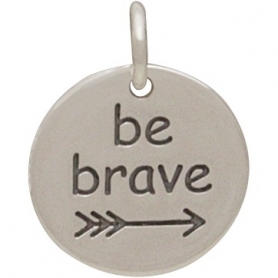Sterling Silver Message Pendant - Be Brave