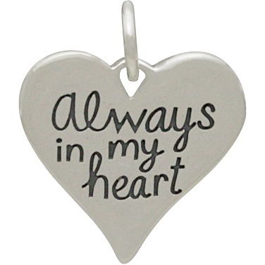 Silver Message Pendant - Always in My Heart