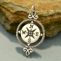 Sterling Silver Compass Charm - Graduation Charms