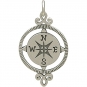 Sterling Silver Compass Charm - Graduation Charms