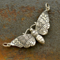 Sterling Silver Death's Head Moth Pendant Festoon